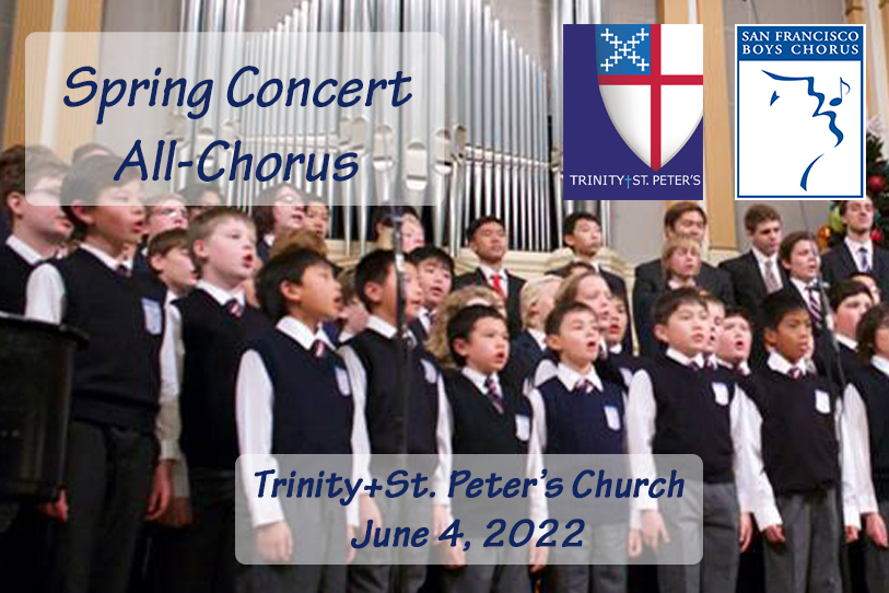 SF Boys Chorus Spring Concert at Trinity St Peters Church 2022